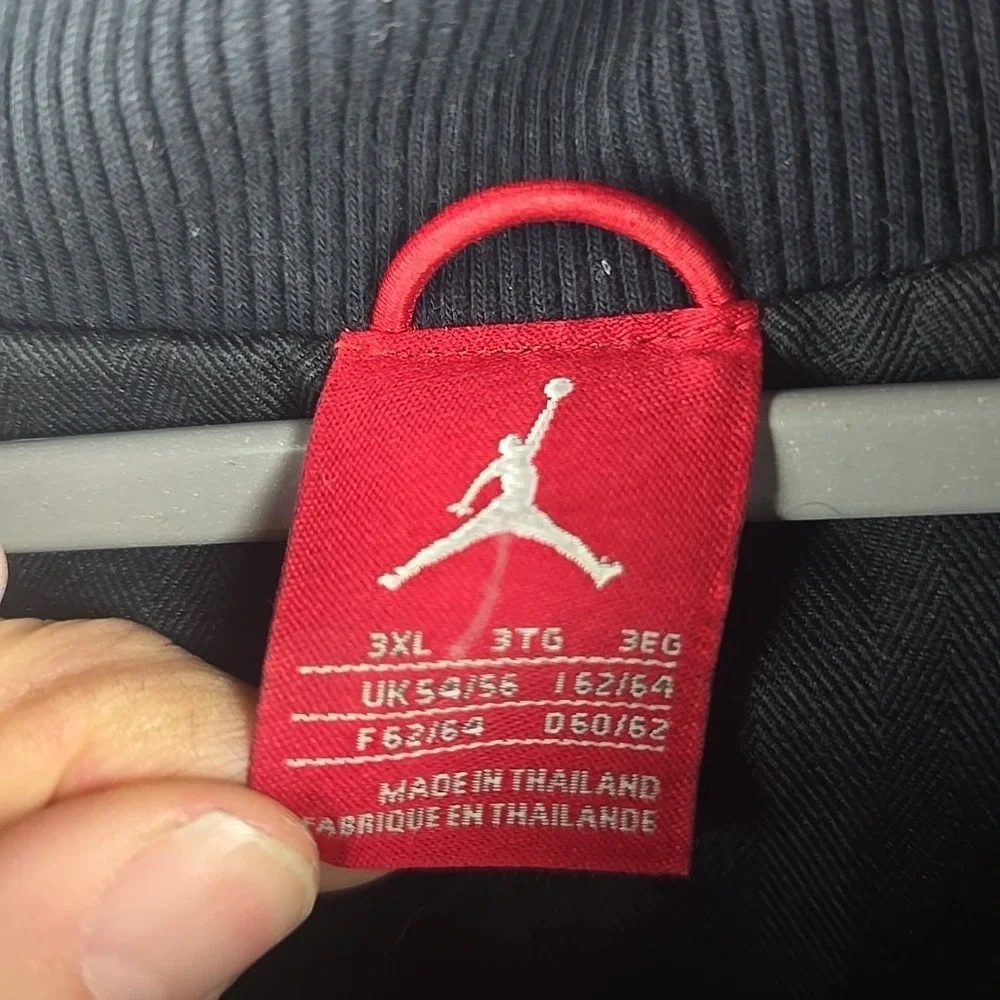 Jordan Retro Jacket Mens Size 3XL Subdued Air Jordan Logo Track Collar Snaps Y2K